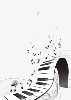 手绘钢琴矢量图素材