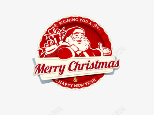 圣诞雪人圆形logo图标图标