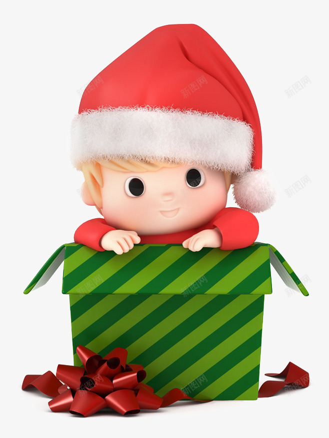 3D坐在礼物盒里的小男孩png免抠素材_88icon https://88icon.com 圣诞节 小男孩 正太 礼物盒