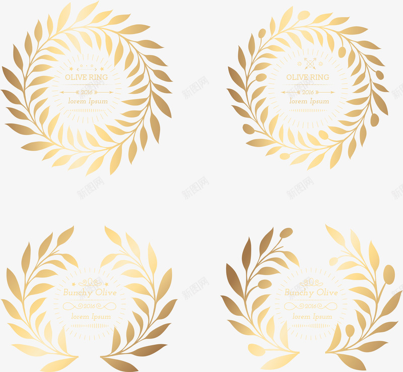 黄金麦穗png免抠素材_88icon https://88icon.com 圆环麦穗 矢量黄金麦穗素材 麦穗元素 麦穗边框