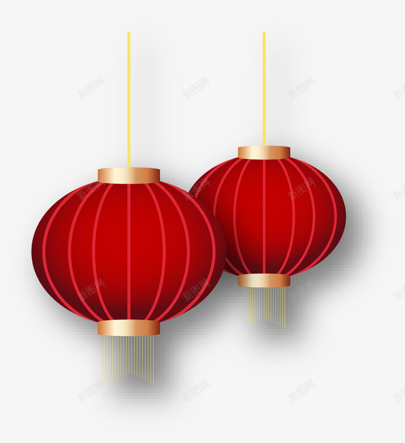 春节红色灯笼挂饰png免抠素材_88icon https://88icon.com 中国风 新年灯笼 春节灯笼 灯笼挂饰 红色灯笼