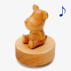 创意实木动物音乐盒素材