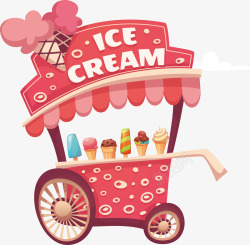 冰淇淋雪糕雪糕车矢量图高清图片