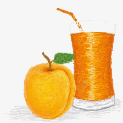 黄桃和黄桃汁素材