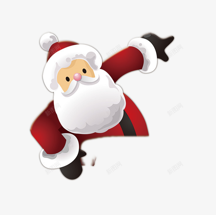 圣诞老人字体装饰png免抠素材_88icon https://88icon.com 冬季 圣诞老人 圣诞节 字体设计 字体边框