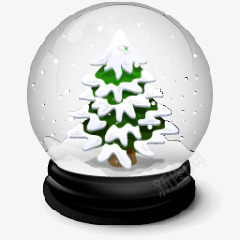 圣诞礼物装饰物玻璃球圣诞树图标图标