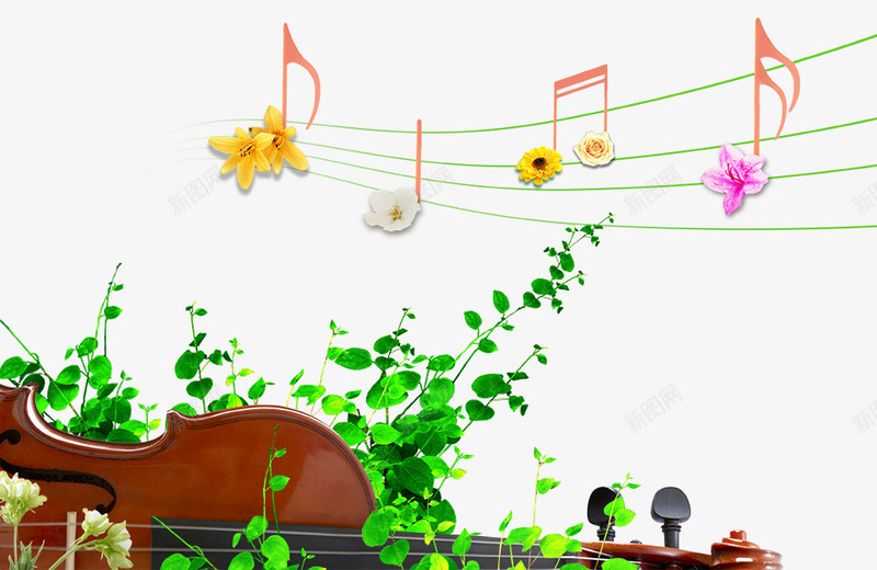 创意乐器吉他psd免抠素材_88icon https://88icon.com 创意乐器 吉他 文艺 清新 纹蝴蝶 花朵 花纹 花藤 草地 蝴蝶 详情页装饰 音符