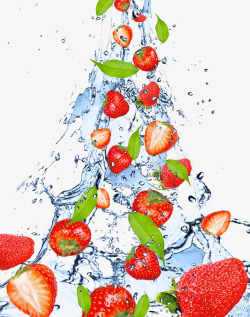 新鲜健康的草莓元素素材