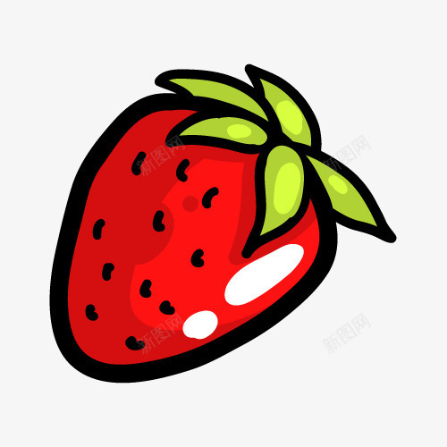 可爱卡通简笔手绘水果草莓png免抠素材_88icon https://88icon.com 卡通 可爱 手绘 水果 简笔 草莓