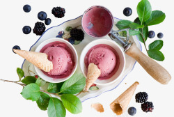 冰淇淋雪糕水果夏日甜品素材