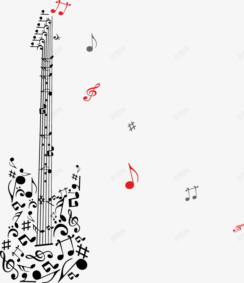 音符吉他矢量图ai免抠素材_88icon https://88icon.com 乐器 吉他 吉他社海报 新图网 矢量图 音乐 音符 音符花边