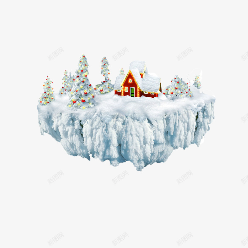 冰山雪山png免抠素材_88icon https://88icon.com 冰山 卡通房子 圣诞树 模型 雪山