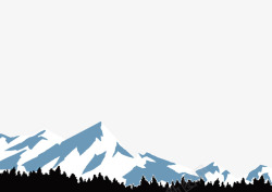 山体模型雪山和树木高清图片
