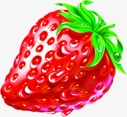手绘红色草莓素材