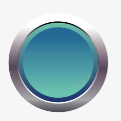 金属框蓝色圆形按钮素材