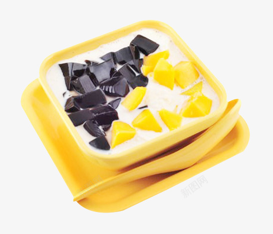 白雪芒果凉粉png免抠素材_88icon https://88icon.com 产品实物 健康 凉粉 搭配 水果 白雪 芒果 饮料