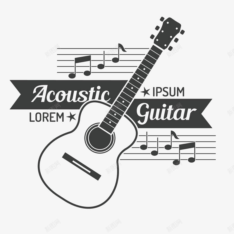装饰图案音乐吉他音符png免抠素材_88icon https://88icon.com yinyue音乐 乐器 低音谱号 吉他 手绘 装饰图案 音乐 音符