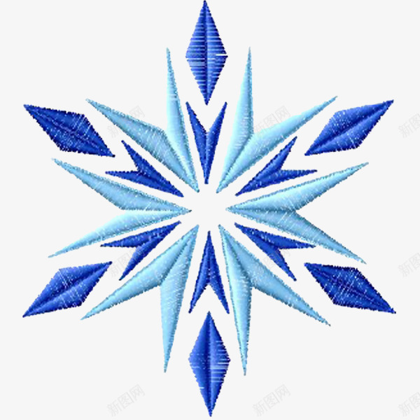 绣花图案png免抠素材_88icon https://88icon.com 绣花 绣花图片 蓝色 雪花