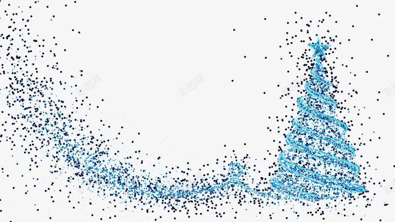 创意蓝色圣诞树png免抠素材_88icon https://88icon.com 创意圣诞树 喜庆 圣诞节 漂浮圆点 蓝色圆点 蓝色圣诞树
