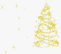黄色星光圣诞树舞台灯光素材