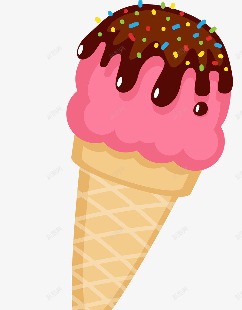 粉色卡通美味甜筒png免抠素材_88icon https://88icon.com 冰淇淋 凉爽夏季 夏天 夏日解暑 清凉 美味甜筒 雪糕