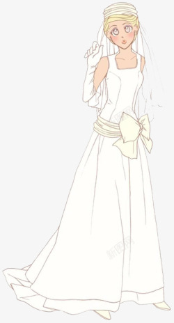 白色婚纱素材