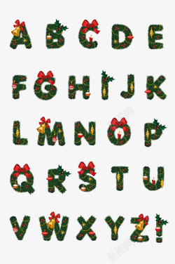 圣诞英文字母H2018圣诞节主题英文字母高清图片