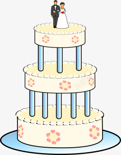 三层婚礼蛋糕素材