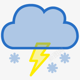 雷电雷电有雪icon图标图标