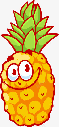 卡通菠萝汁菠萝卡通形象高清图片