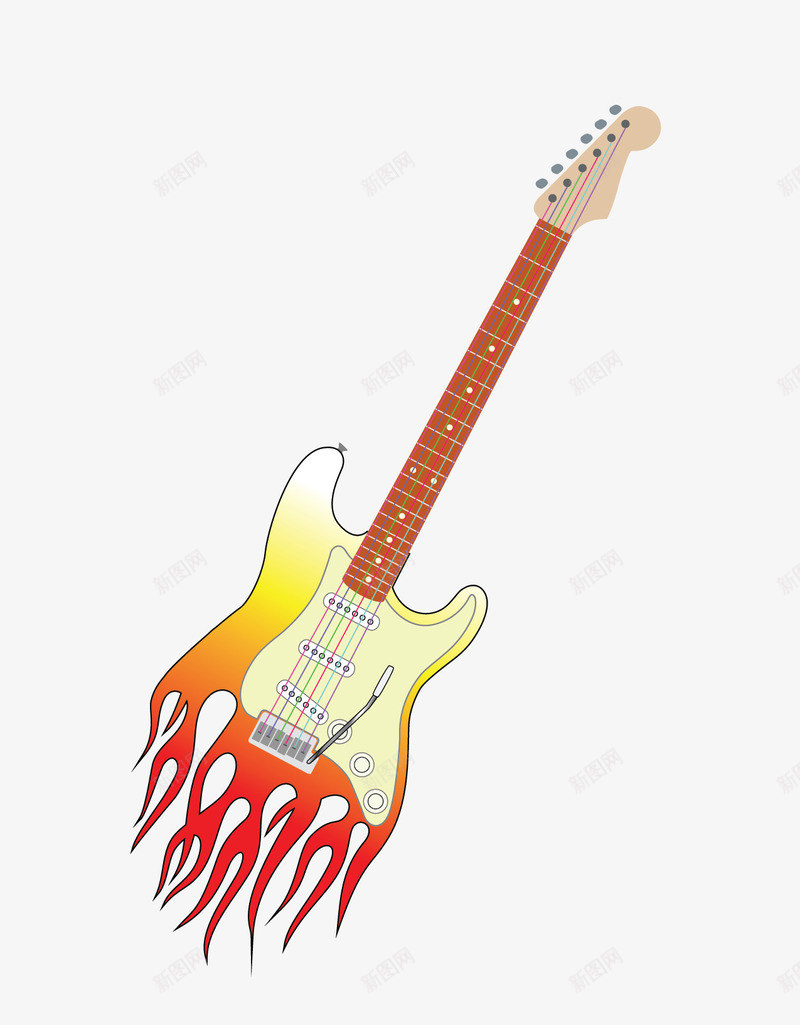 向量的吉他模板png免抠素材_88icon https://88icon.com Stratocaster 吉他 向量的吉他 火焰 电 音乐