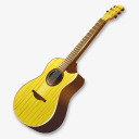 MUSIC黄色的吉他图标图标