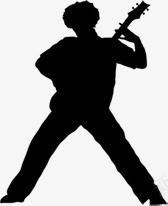 张扬弹吉他的黑色人物剪影png免抠素材_88icon https://88icon.com 人物 剪影 吉他 张扬 黑色