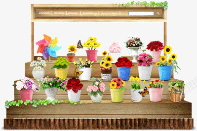 花卉展示架png免抠素材_88icon https://88icon.com 五颜六色 展示架 芬芳 花卉 花朵