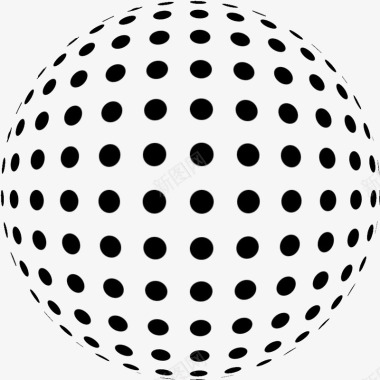 黑色圆点造型圆球图标图标