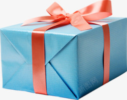 蓝色礼盒贺圣诞迎元旦素材