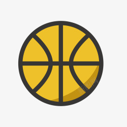 黄色篮球素材
