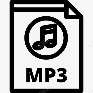 矢量音符MP3图标图标