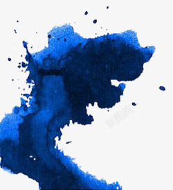 蓝色墨点素材蓝色泼墨效果高清图片