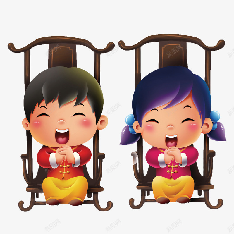 凳子上的吉祥娃娃png免抠素材_88icon https://88icon.com PNG 凳子 卡通 吉祥娃娃