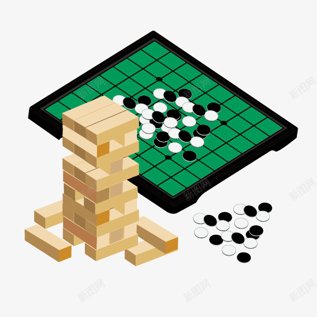 卡通黑白五子棋png免抠素材_88icon https://88icon.com 五子棋围棋 五子棋棋盘 休闲游戏 卡通五子棋 游戏竞技 黑白五子棋