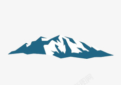 山体模型崎岖的冰峰高清图片