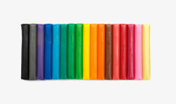 彩虹条彩色美术用具写实颜料条高清图片