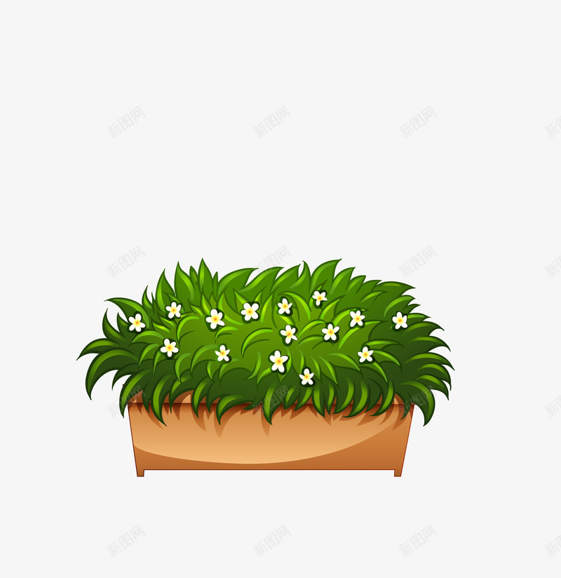 卡通绿植和小花朵png免抠素材_88icon https://88icon.com 叶子 小草 盆栽 简图 绿植 花朵 花瓣 花盆