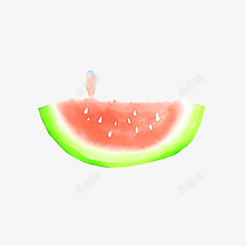 水彩西瓜png免抠素材_88icon https://88icon.com 夏季水果 彩色西瓜 水彩西瓜 甜美可口 红色 装饰图案