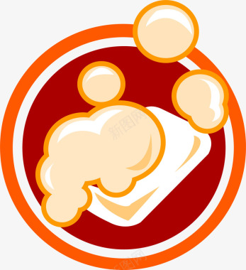 logo说明橙色网页洗脸扑化妆品icon图标图标