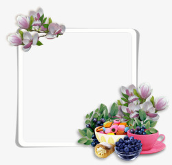花朵盆栽边框背景素材