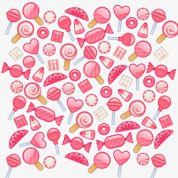 粉色糖果矢量图素材