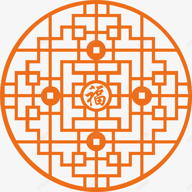 福字窗格古典边框png免抠素材_88icon https://88icon.com 中国风窗格 中式窗格 古代窗格 圆形 文字 窗格古典边框 窗格边框