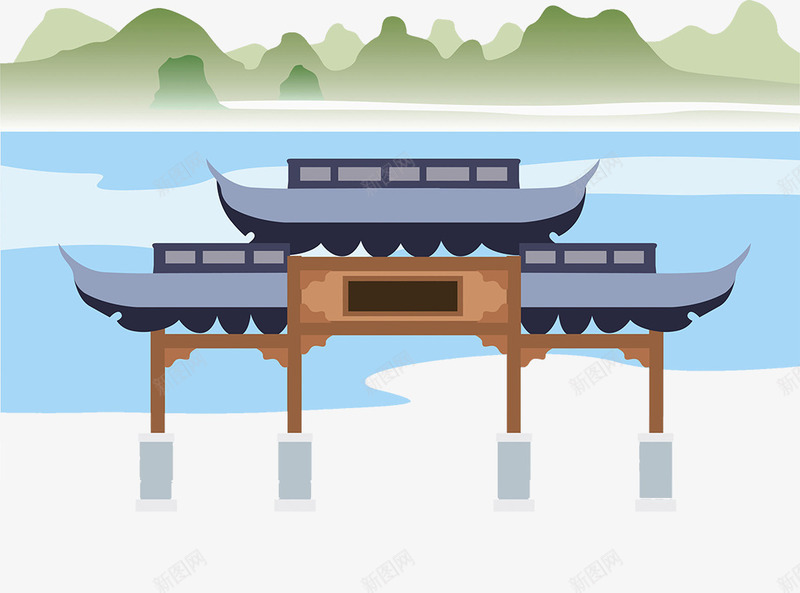 插图中国风寺庙png免抠素材_88icon https://88icon.com 中国风寺庙 中国风风景 古典建筑 宫殿 寺庙 建筑